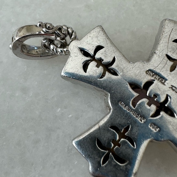 Judith Ripka Sterling Silver Mother Of Pearl & Amethyst Cross Enhancer Pendant - Picture 10 of 11